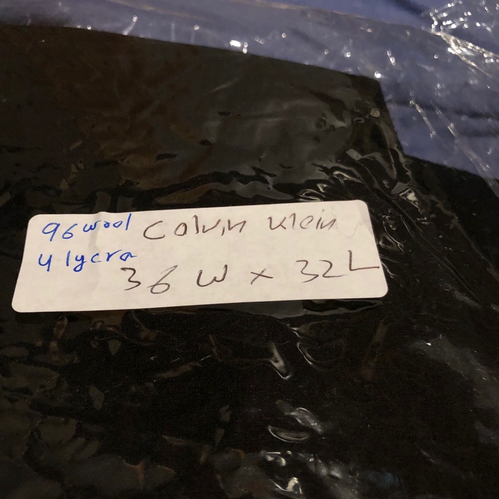 New Mens Calvin Klein Black Dress Pants 36W x 32L